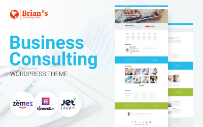 Brian&amp;#39;s - Elementor-thema voor zakelijke consultancywebsites voor professionele dienstverlening