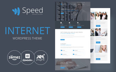 Hastighet - Internet-tema med Elementor Builder WordPress-tema