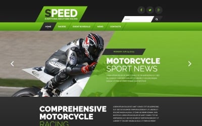 Modèle de site Web de course automobile