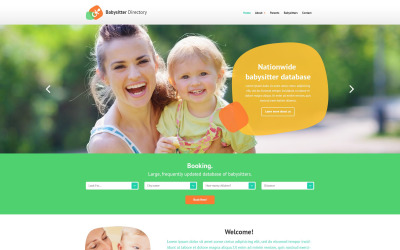 Modèle de site Web de répertoire de baby-sitter