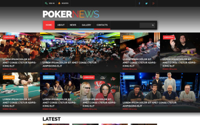 Modèle Web adaptatif pour site de poker en ligne #54549