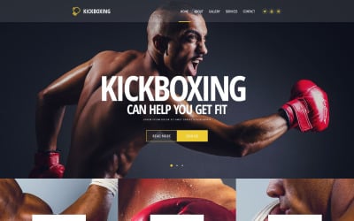 Plantilla de sitio web de kickboxing