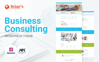 Reszponzív Brian's - Consulting Multipurpose Classic WordPress Elementor Theme WordPress sablon 54575