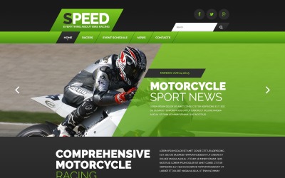 Szablon witryny wyścigów samochodowych