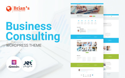 WordPress Theme namens "Brian's - Consulting Multipurpose Classic Elementor" #54575