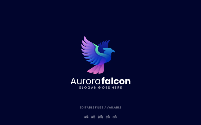 Gradient Modern Falcon Logo Design 784