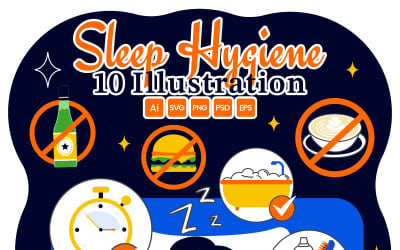 10 Sömnhygienillustrationer