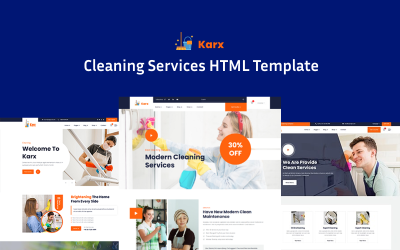 Karx Cleaning - HTML-sjabloon voor schoonmaakdiensten