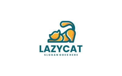 Design del logo moderno del gatto mascotte