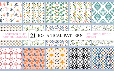 Nature Inspired Floral Vector Pattern | Elegant Botanical Surface Pattern | Minimal Nature Pattern