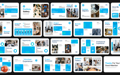 Modello di presentazione del portfolio Powerpoint