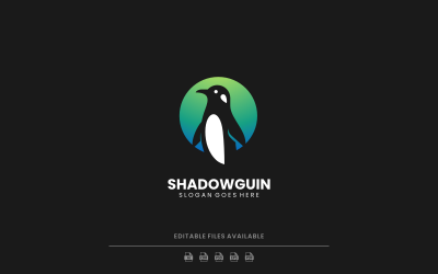 Progettazione del logo del pinguino Silhouette