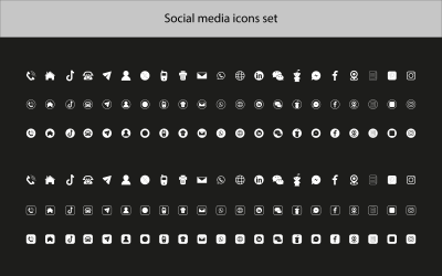 Conception d&amp;#39;ensemble d&amp;#39;icônes de médias sociaux