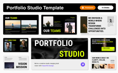 Modello di PowerPoint per Portfolio Studio