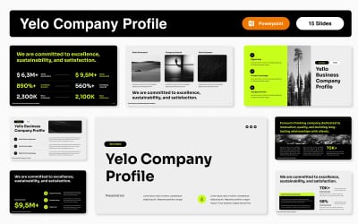 Modelo de PowerPoint de Perfil da Empresa Yelo