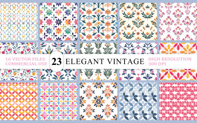 Ornamentaal Mandala Naadloos Patroonpakket | Elegant Geometrisch Bloemenpatroon | Vintage Decoratief