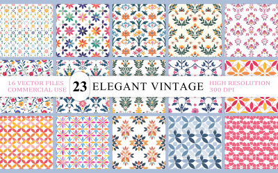 Ornamental Mandala Seamless Pattern Bundle | Elegant Geometric Floral Pattern | Vintage Decorative