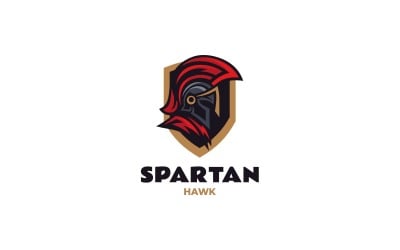 Spartan Hawk Mascot Logo Design