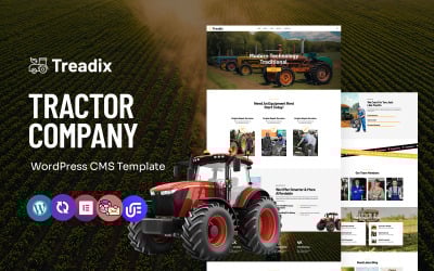 Treadix - Farmer Tools And Tractor Multipurpose WordPress Elementor Theme
