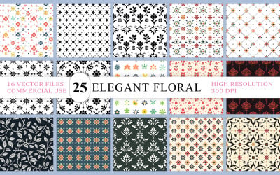 Vintage és modern virágminták | Elegáns virágmintás zökkenőmentes | Dekoratív virágdísz