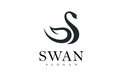 Swan Logo Simple and elegant vector symbol design , 11