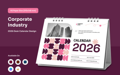 Elegant Corporate Desk Calendar