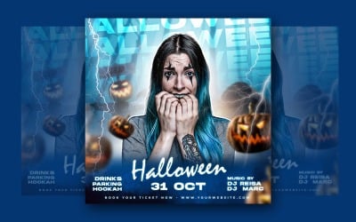 Halloween Night Party Social Media  Template