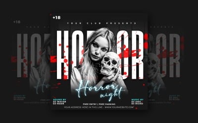Halloween Party Social  Media Template