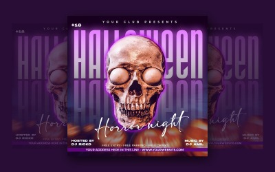 Halloween Party Social  Media  Template