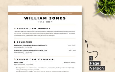 Head Chef Resume Template Word