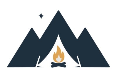 En logotypdesign för en campingplats