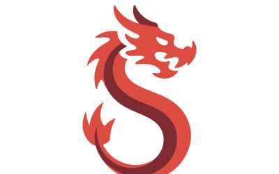 En logotypdesign för drakeillustration