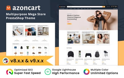 Azoncart Çok Amaçlı Mega Mağaza Prestashop Teması