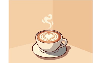 Kopp kaffe med hjärtskum
