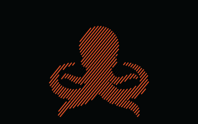 Octopus Line Logo Şablonu