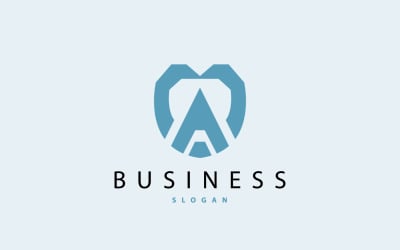 Logo della lettera AM Modern Luxury V4
