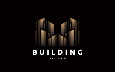 Gebäude Real Apartment Construction Logo Premium V1
