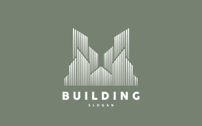 Gebäude Real Apartment Construction Logo Premium V2