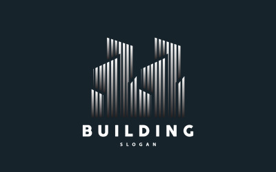 Gebäude Real Apartment Construction Logo Premium V4
