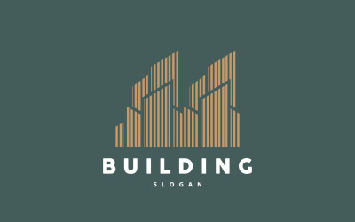 Gebäude Real Apartment Construction Logo Premium V5