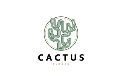 Cactus Logo Woestijnplant Vector V1