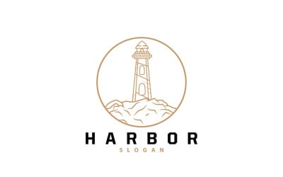 Deniz Feneri Logosu Beacon Modern Arama Işığı Kulesi V6
