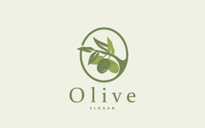 Logo oliwy z oliwek Premium Design Vector V1
