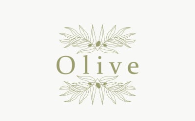 Logo oliwy z oliwek Premium Design Vector V2