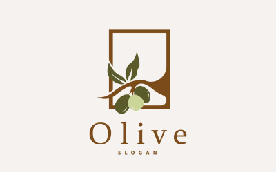 Logo oliwy z oliwek Premium Design Vector V3
