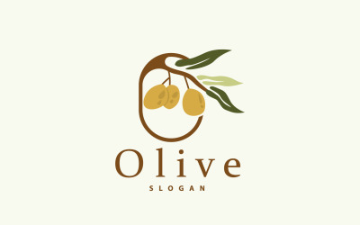 Logo oliwy z oliwek Premium Design Vector V4
