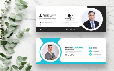 Modern e-mailhandtekeningsjabloonontwerp versie 8