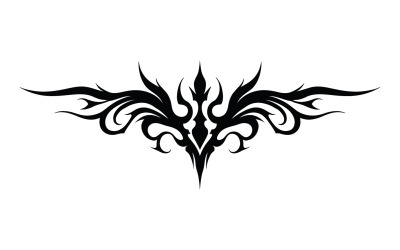 Modern Tribal Tattoo Vector Black Trace