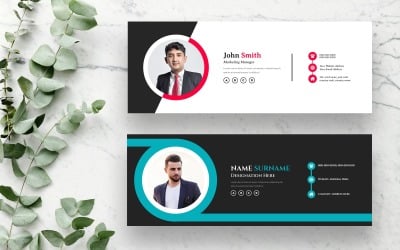 Современный шаблон подписи электронной почты Ver-9