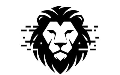A lion face icon for a logo